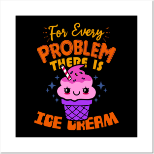 Funny Cute Kawaii Ice Cream Lover Summer Meme Posters and Art